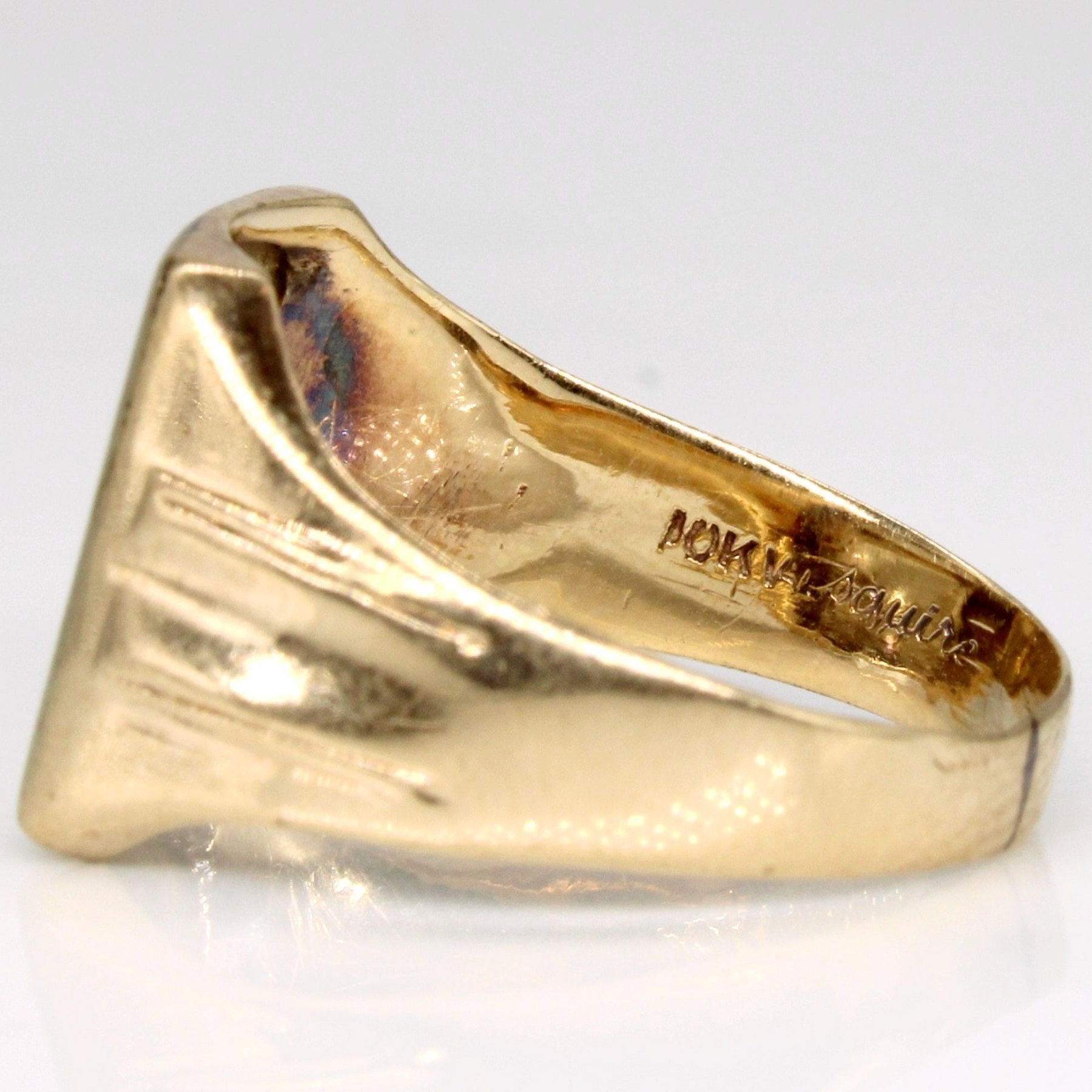 10k Two Tone Gold Signet Ring | SZ 6.5 | - 100 Ways