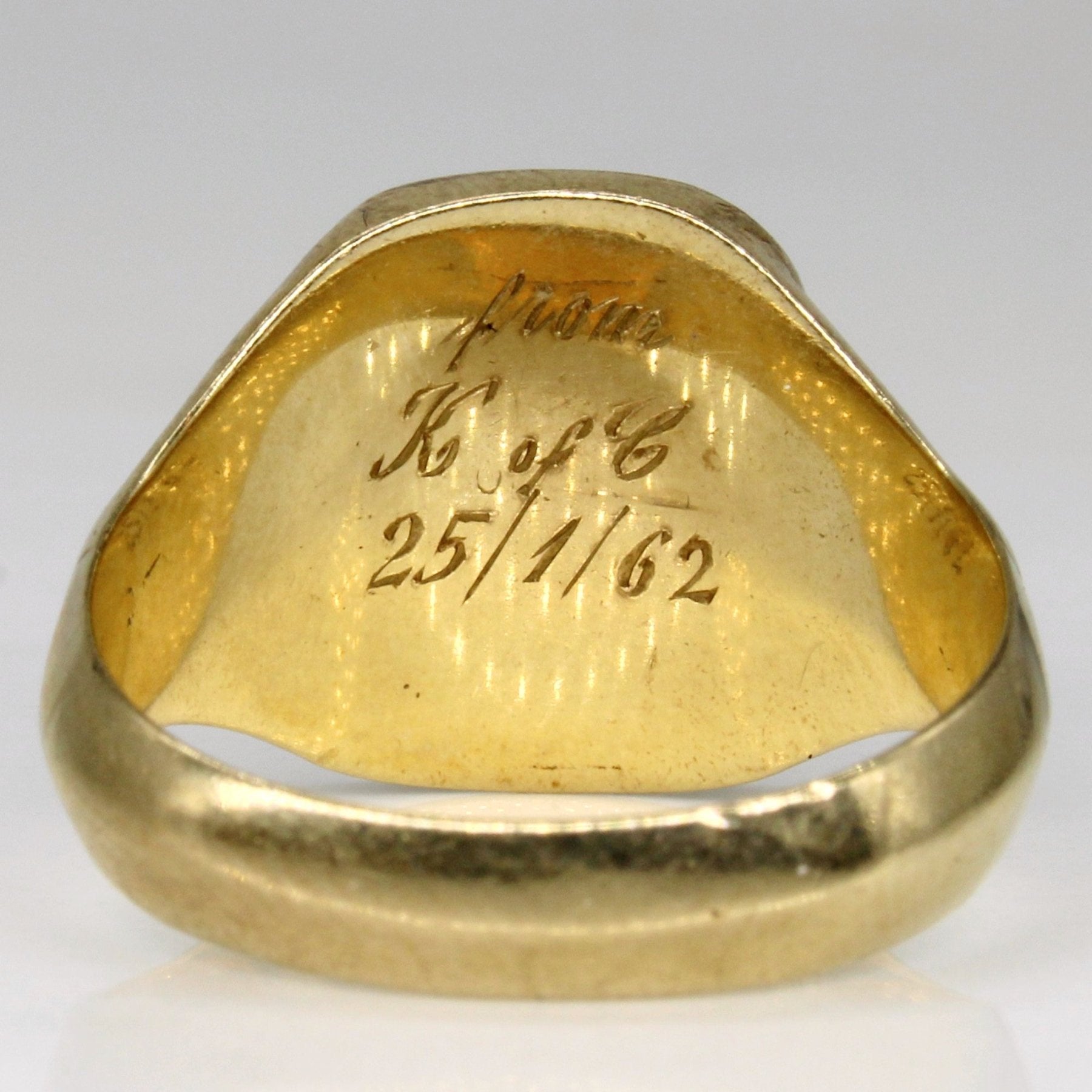 10k Two Tone Gold Signet Ring | SZ 9.25 | - 100 Ways