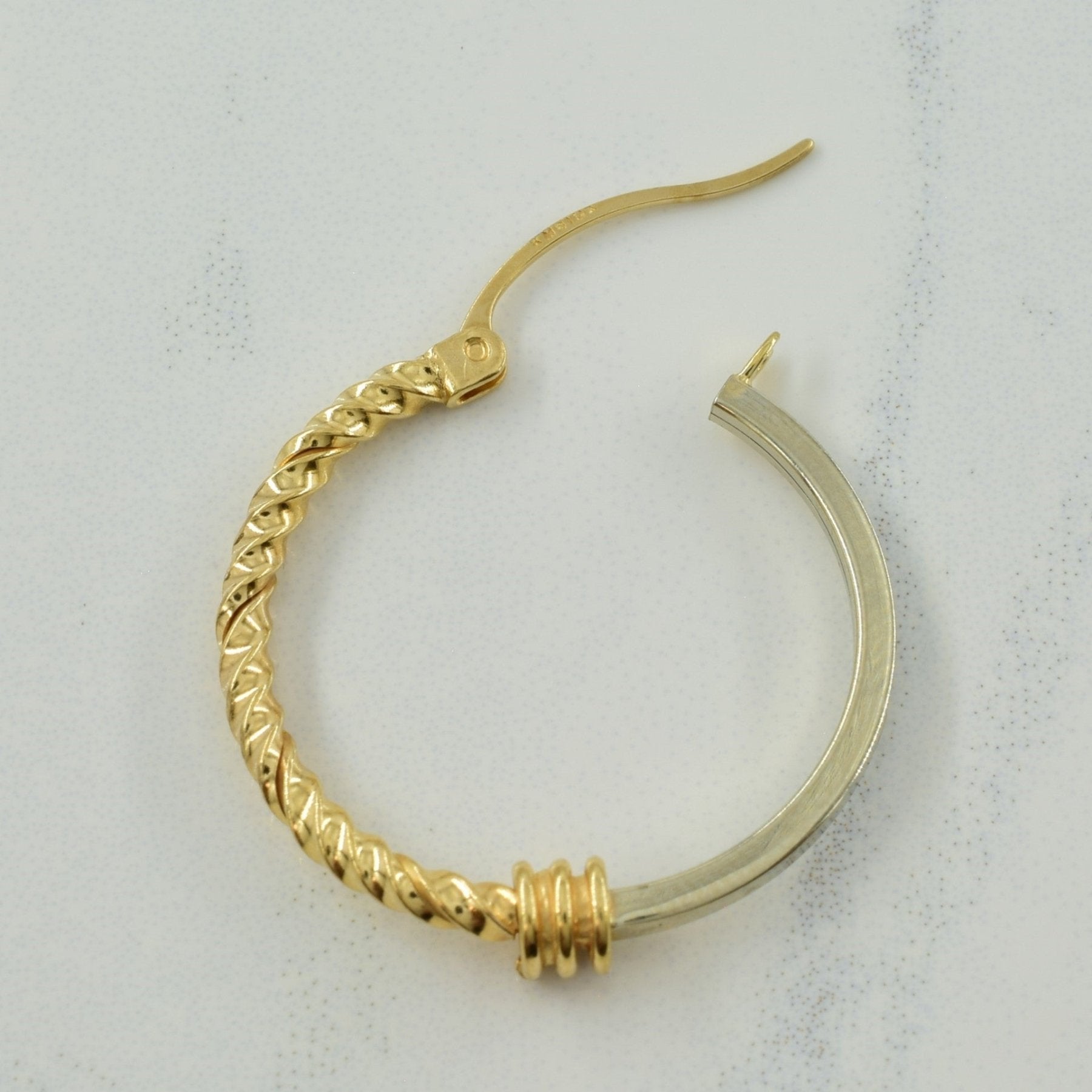 10k Two Tone Hoop Earrings | - 100 Ways