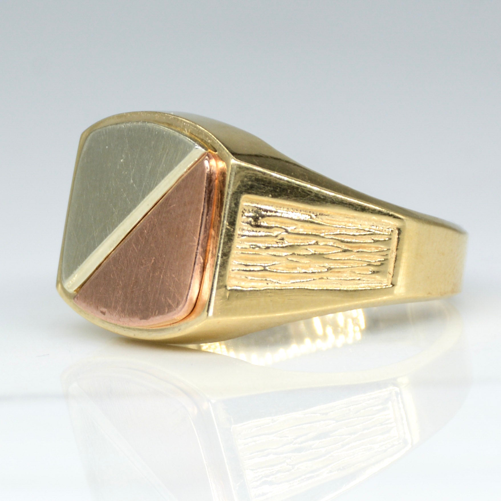 10k Two Tone Signet Ring | SZ 10 | - 100 Ways