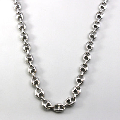 10k White Gold Anchor Chain | 20