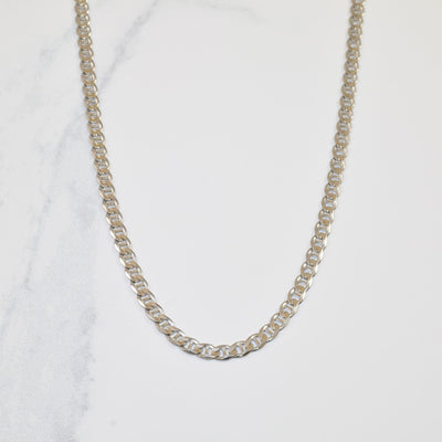10k White Gold Anchor Chain | 20