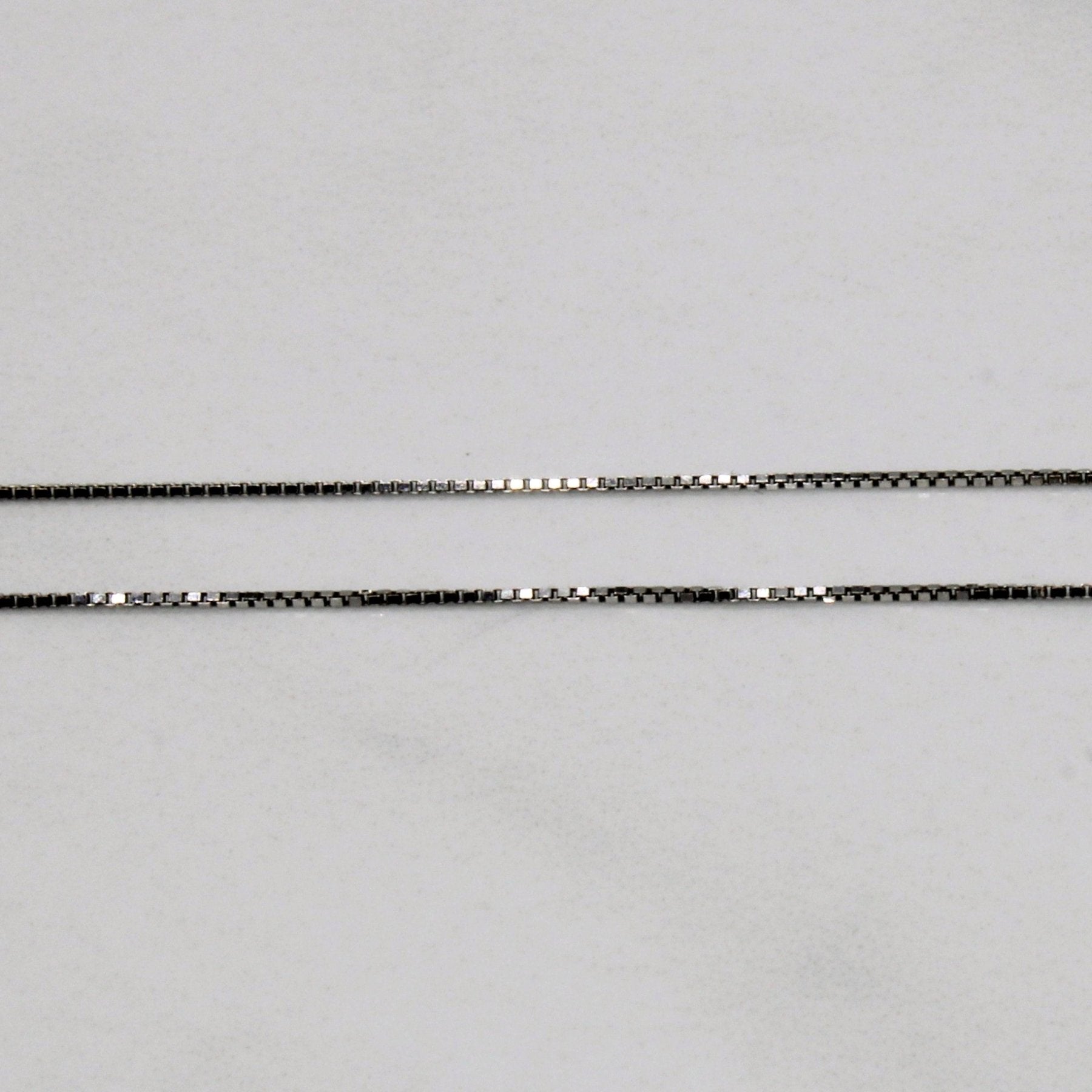 10k White Gold and Diamond Cross Pendant & Box Chain Necklace | 18" | 0.08ctw - 100 Ways