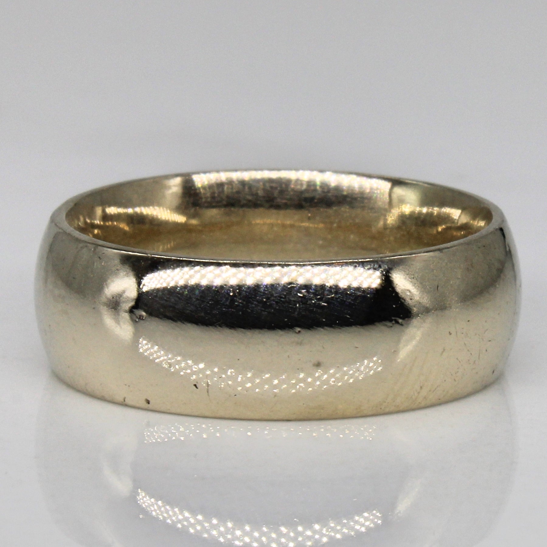 10k White Gold Band | SZ 7.25 | - 100 Ways