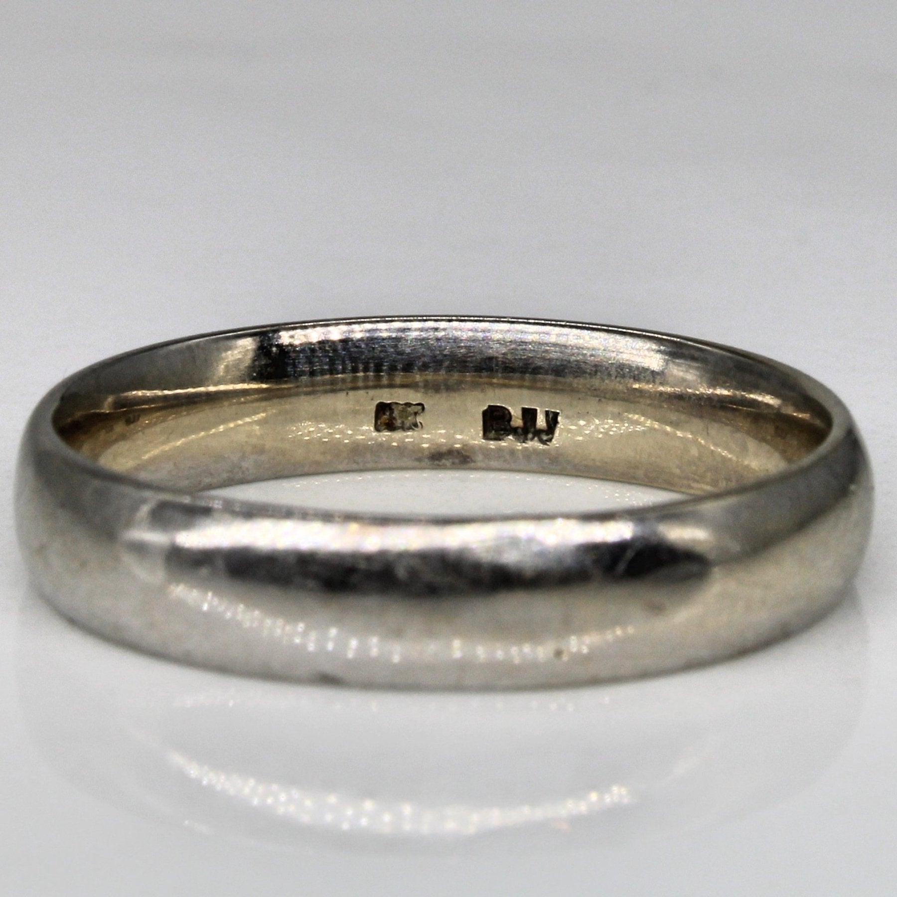 10k White Gold Band | SZ 8.5 | - 100 Ways