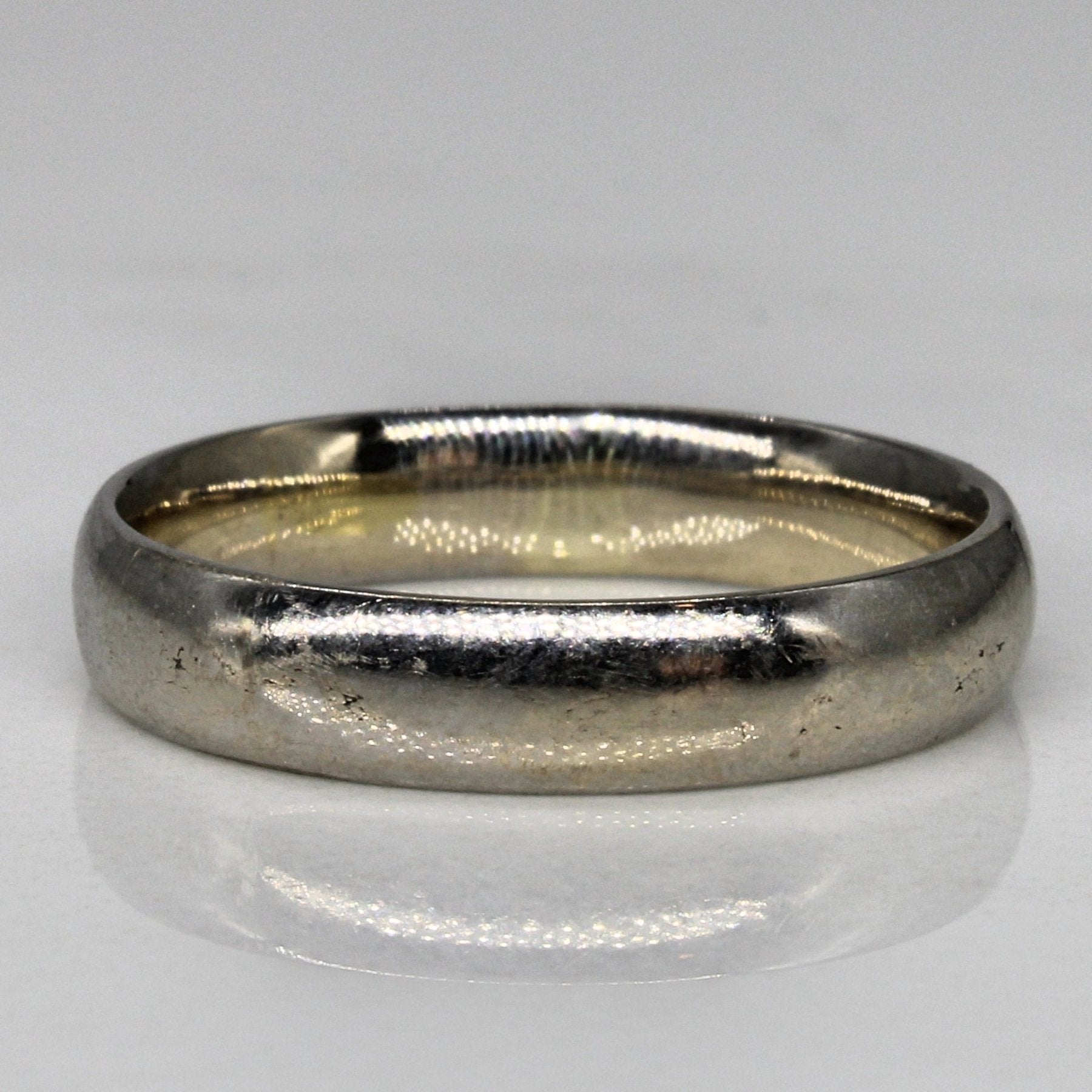 10k White Gold Band | SZ 8.5 | - 100 Ways