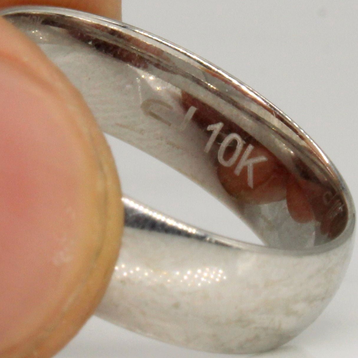 10k White Gold Band | SZ 9 | - 100 Ways