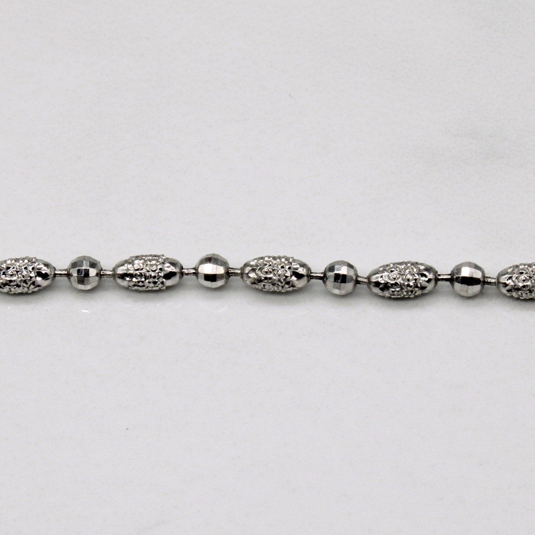 10k White Gold Bracelet | 7" | - 100 Ways