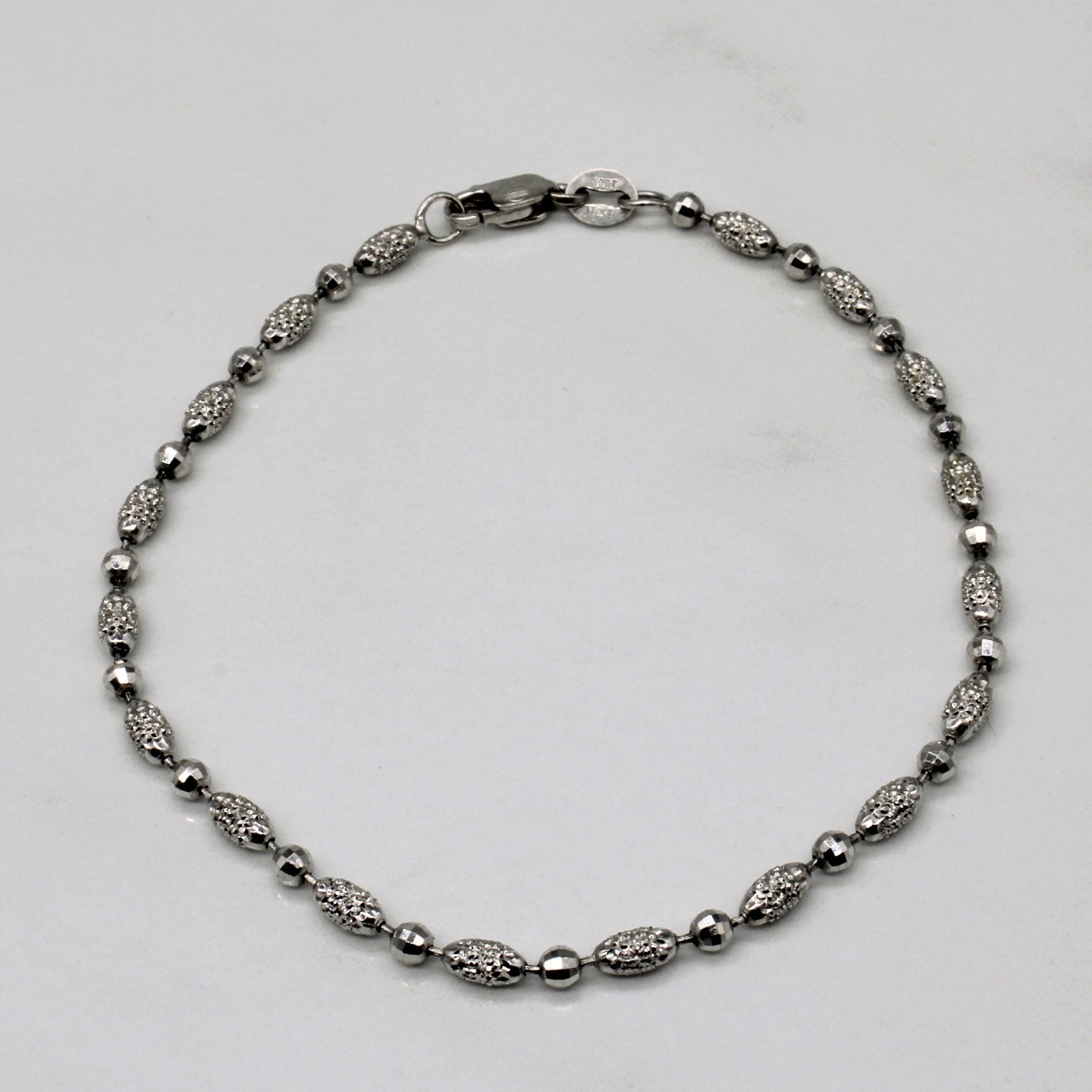 10k White Gold Bracelet | 7" | - 100 Ways