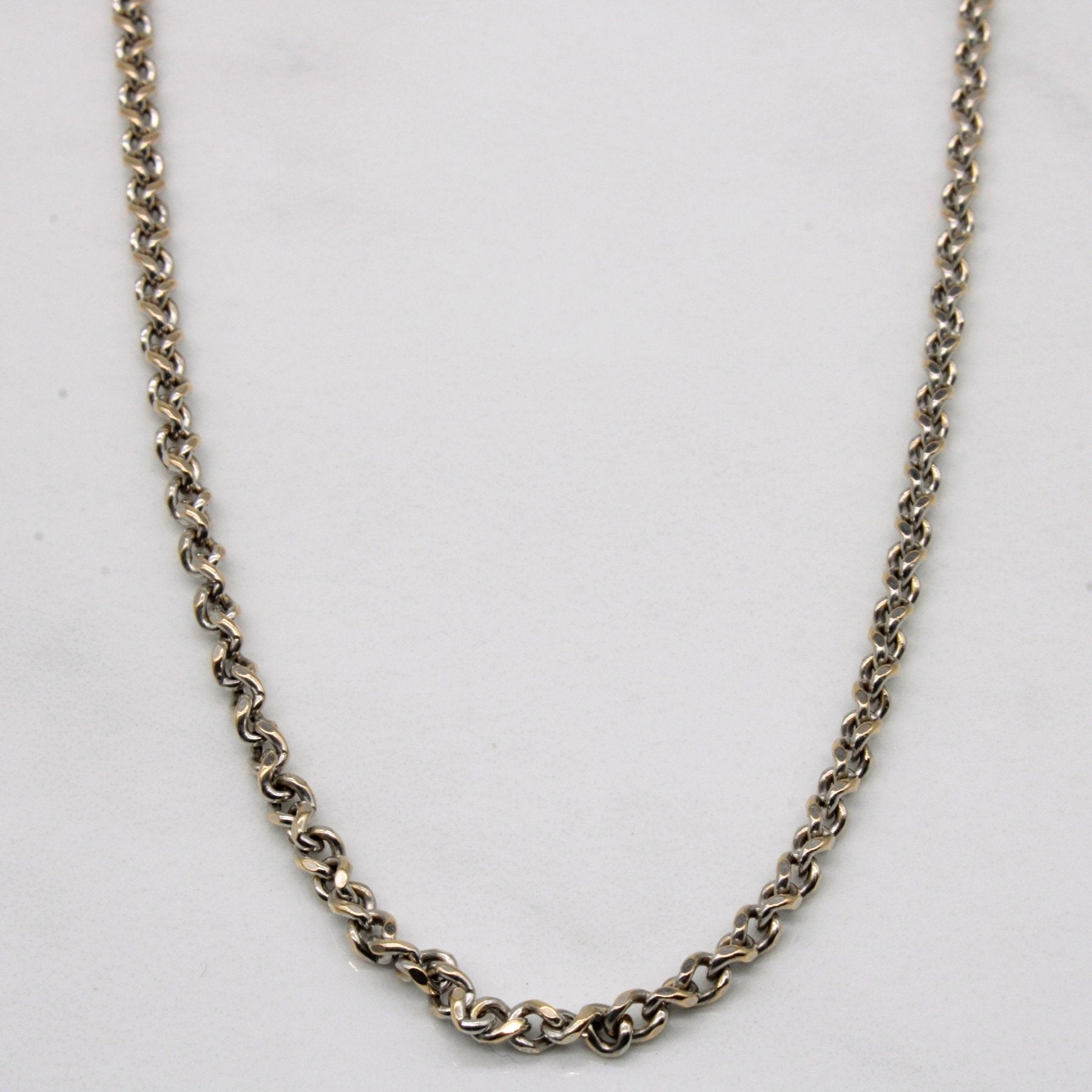 10k White Gold Chain | 19" | - 100 Ways