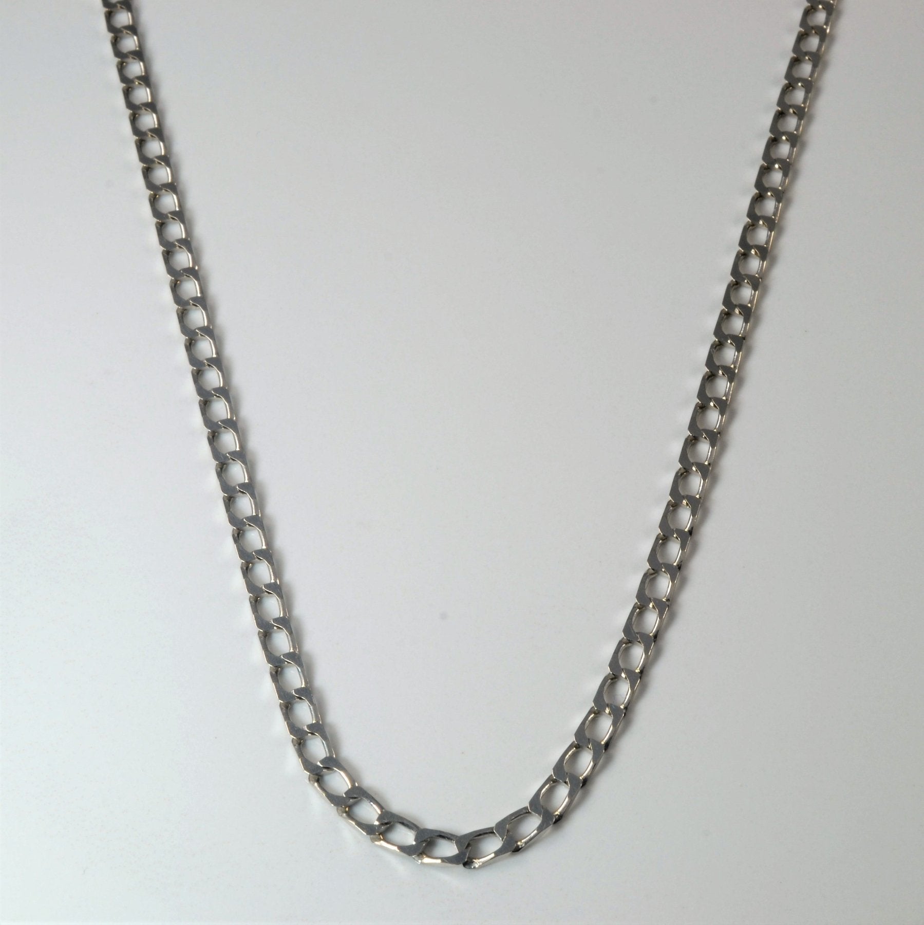 10k White Gold Curb Chain | 20" | - 100 Ways