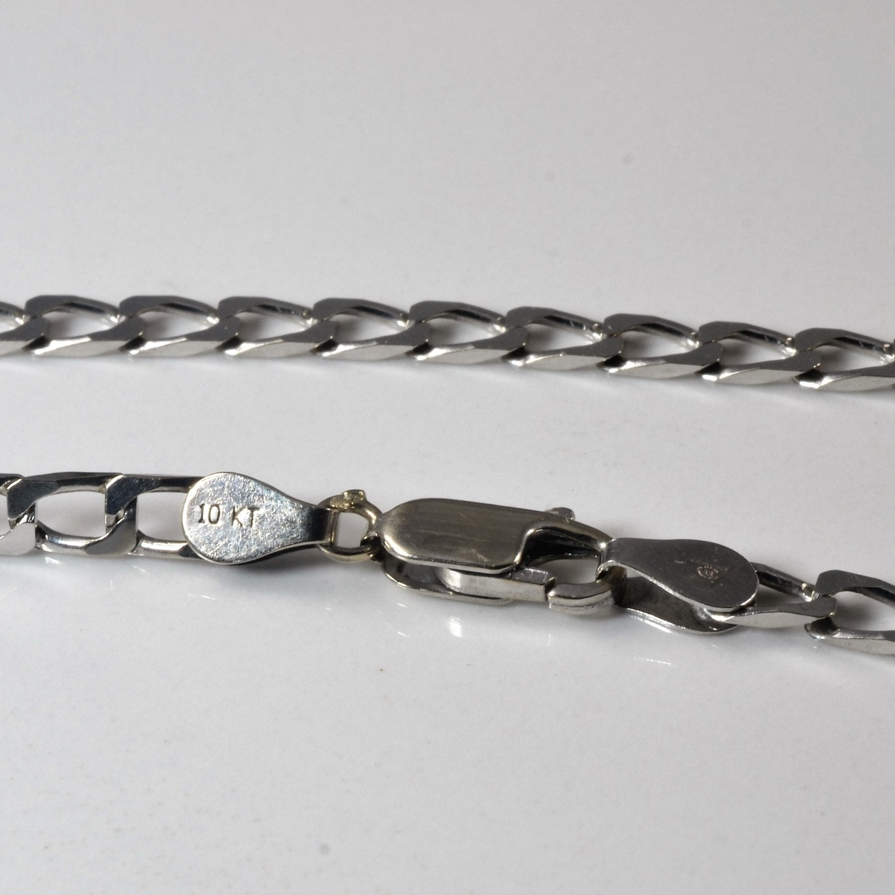 10k White Gold Curb Chain | 20" | - 100 Ways