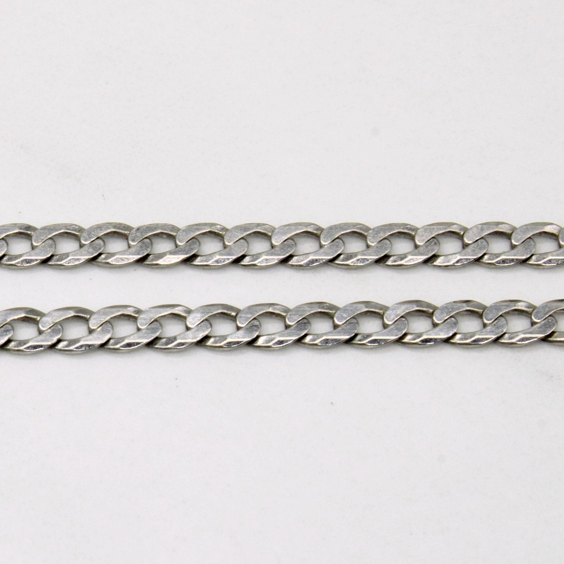 10k White Gold Curb Link Chain | 22" | - 100 Ways