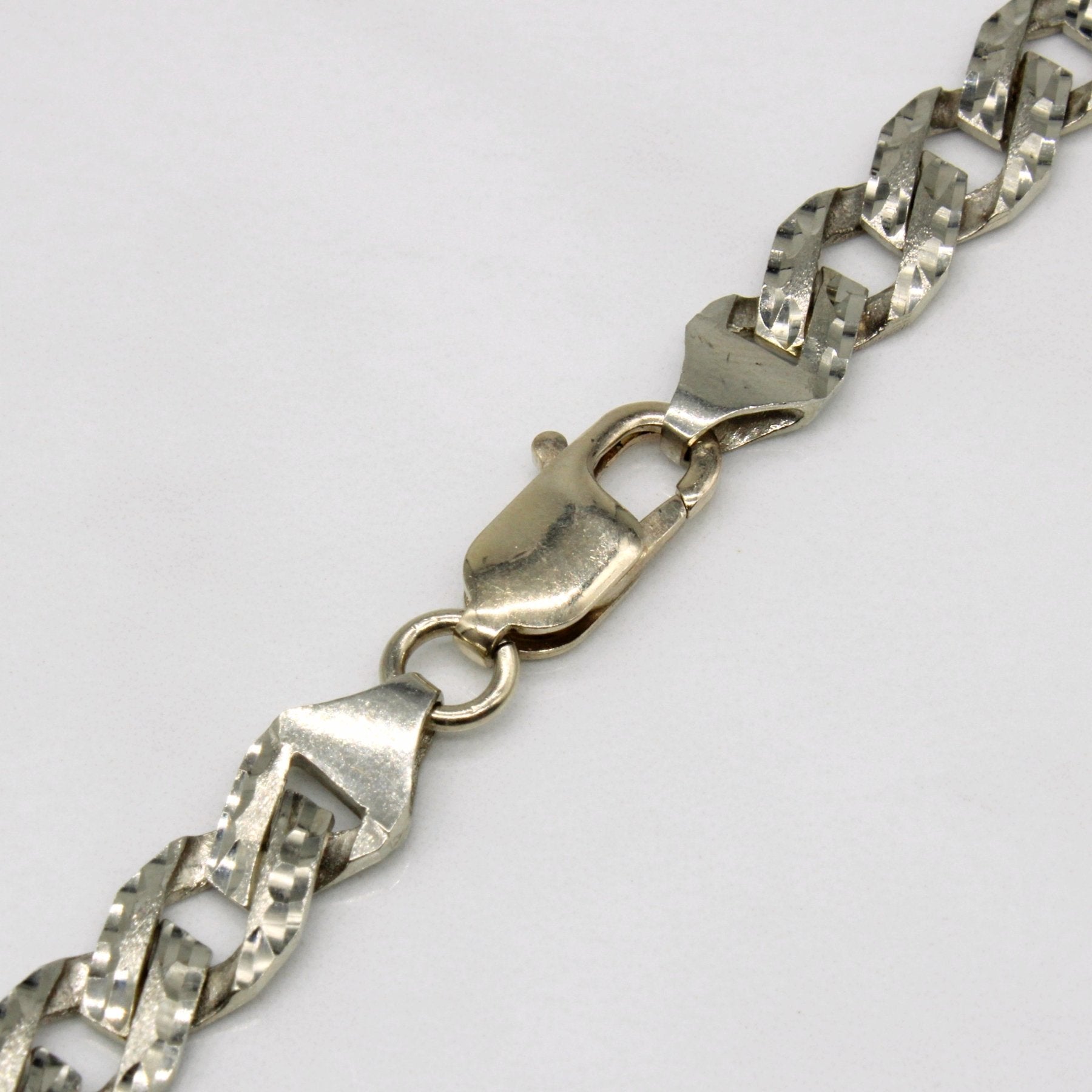 10k White Gold Curb Link Chain | 22" | - 100 Ways