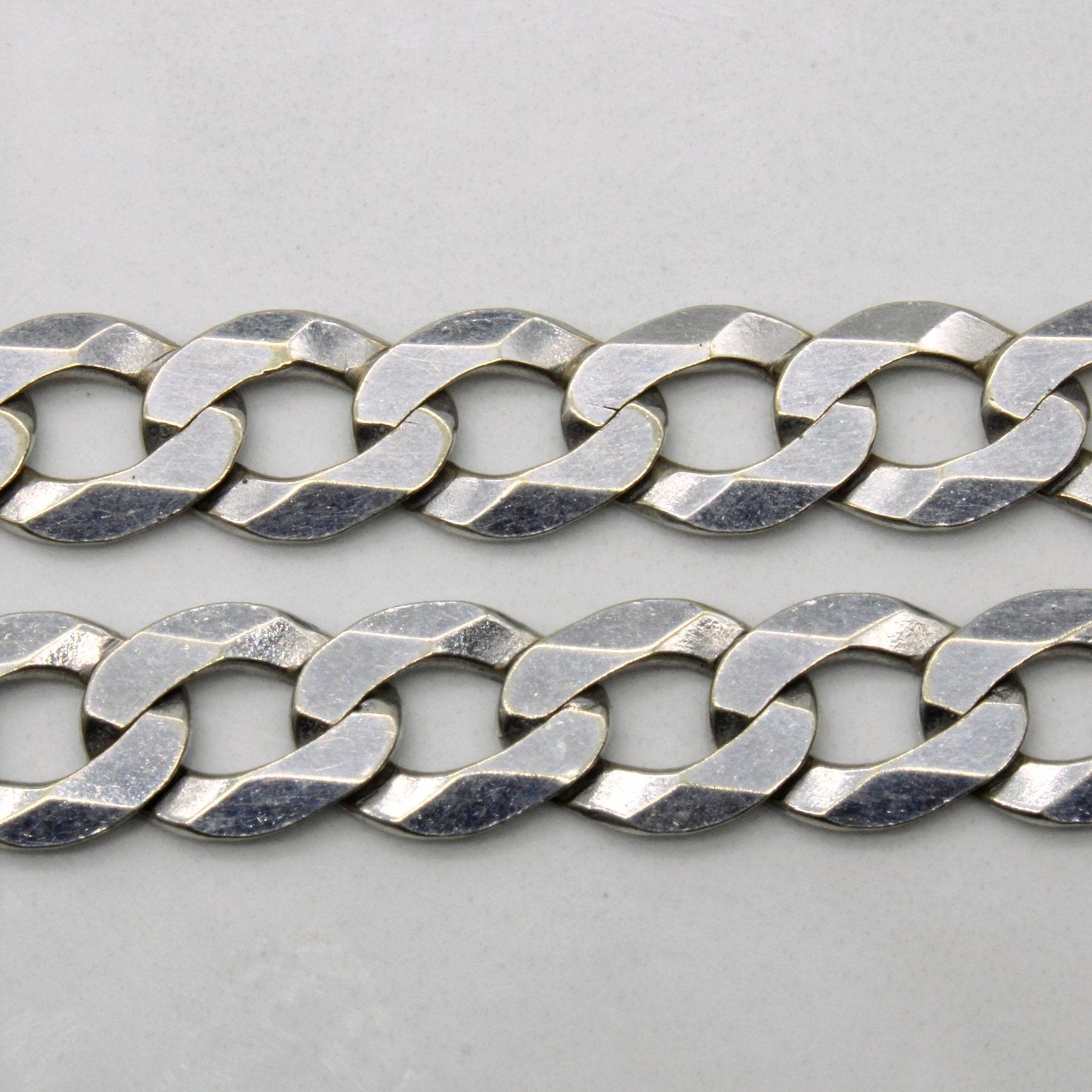 10k White Gold Curb Link Chain | 23" | - 100 Ways