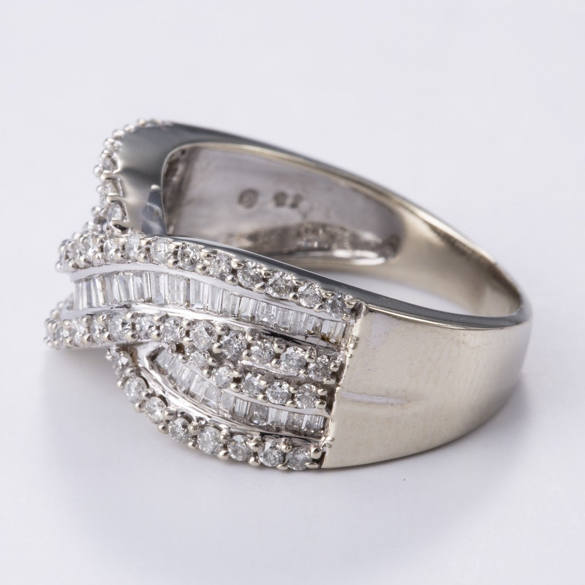10k White Gold Diamond Ring | 1.00ctw | Sz 7.75 - 100 Ways