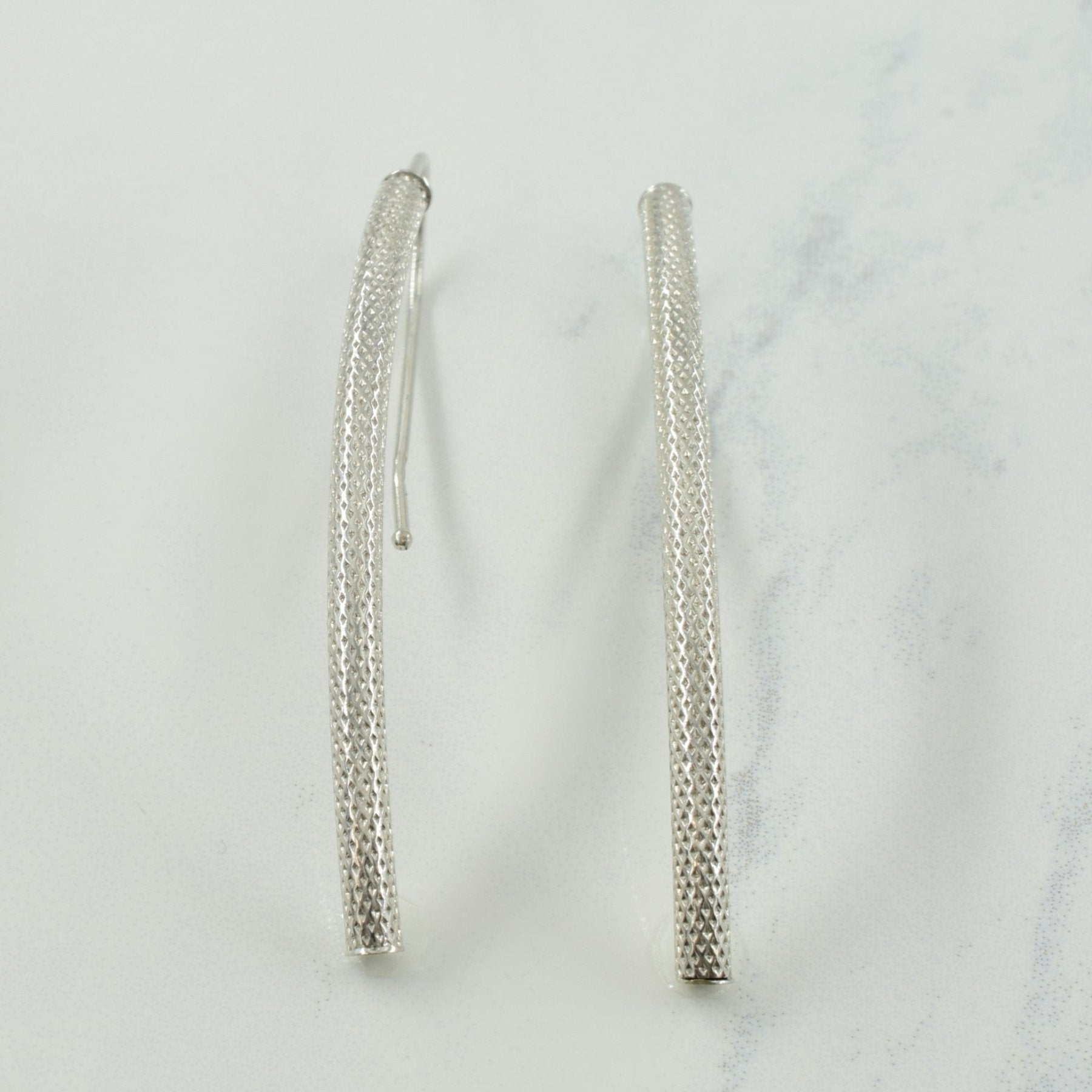 10k White Gold Drop Earrings | - 100 Ways