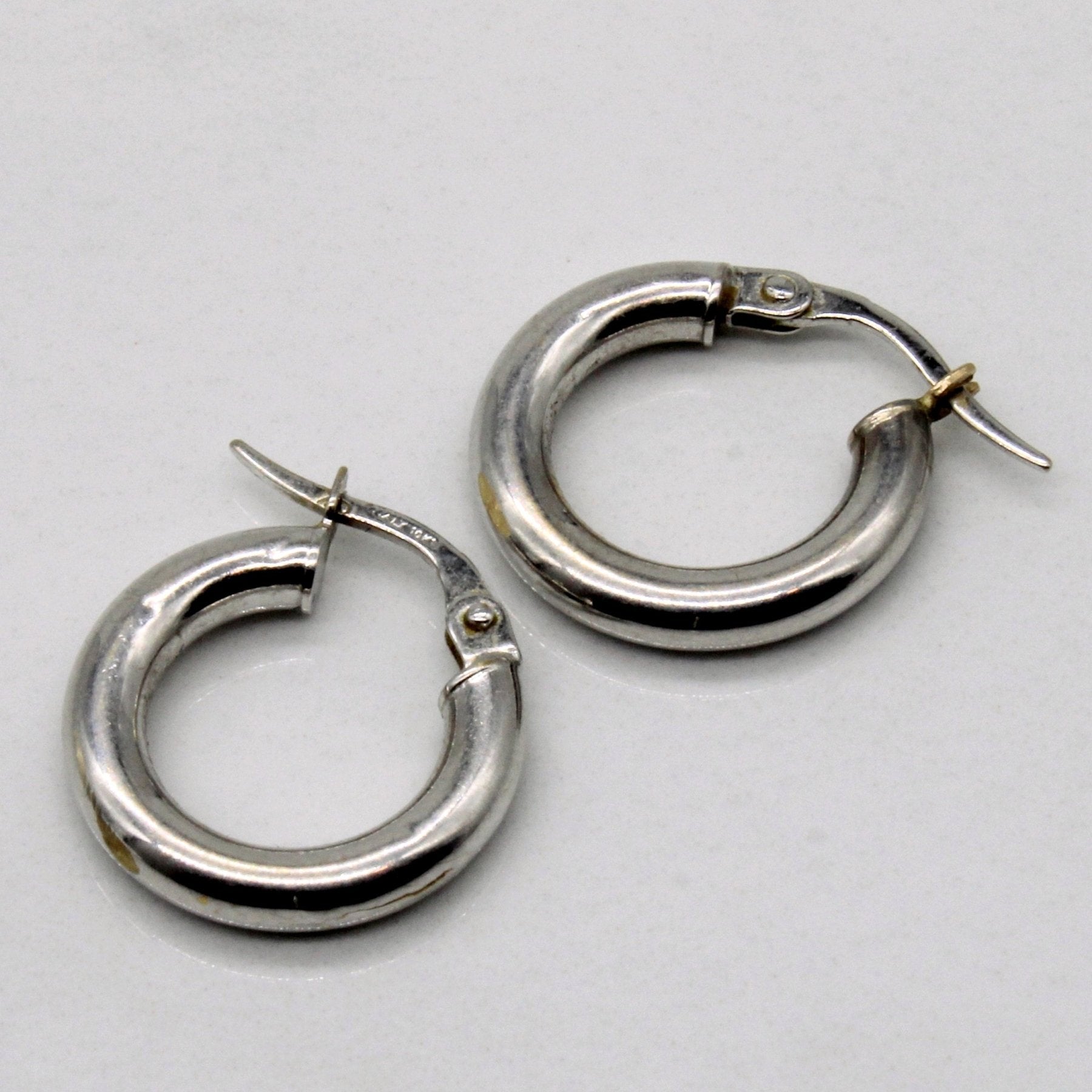 10k White Gold Hoop Earrings - 100 Ways