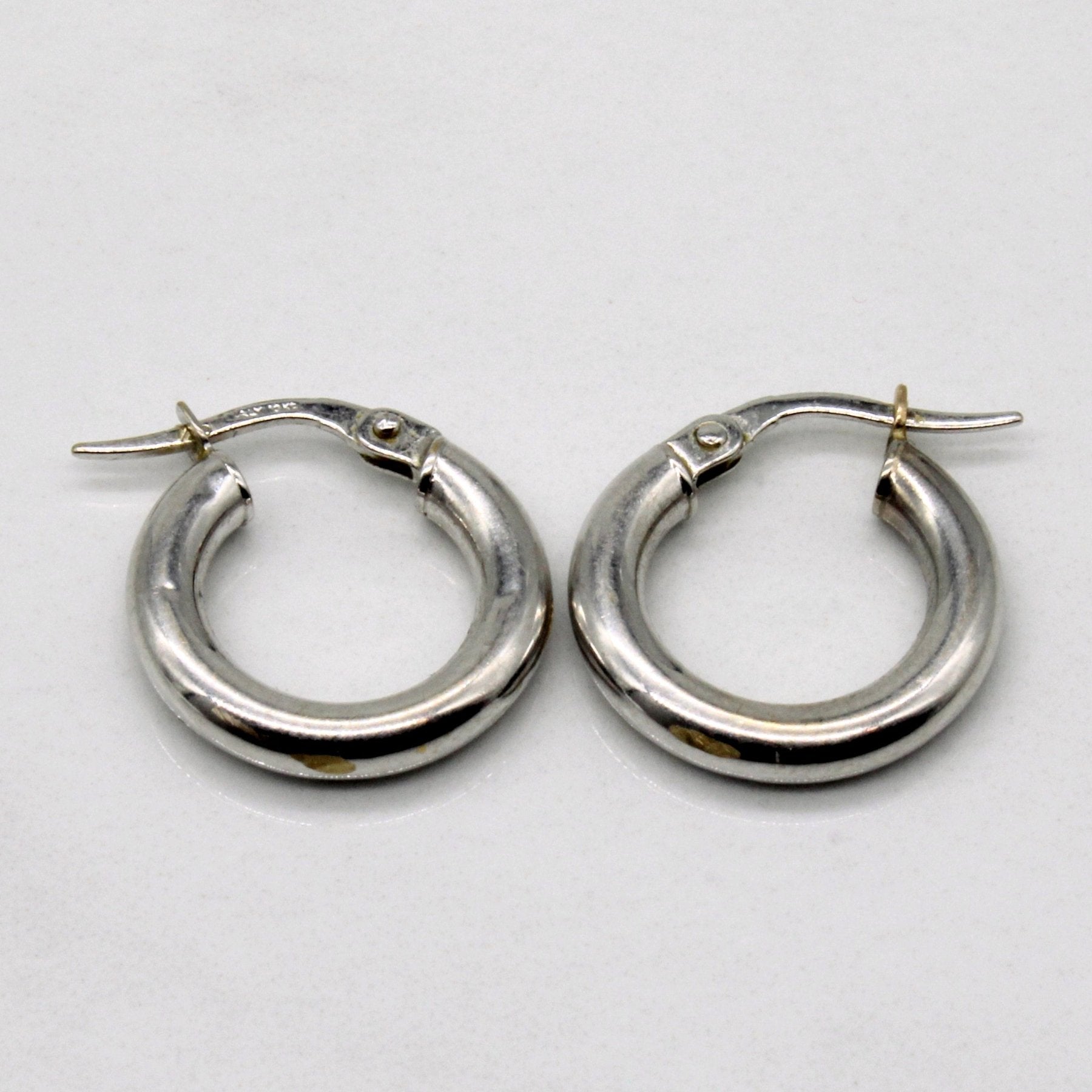 10k White Gold Hoop Earrings - 100 Ways