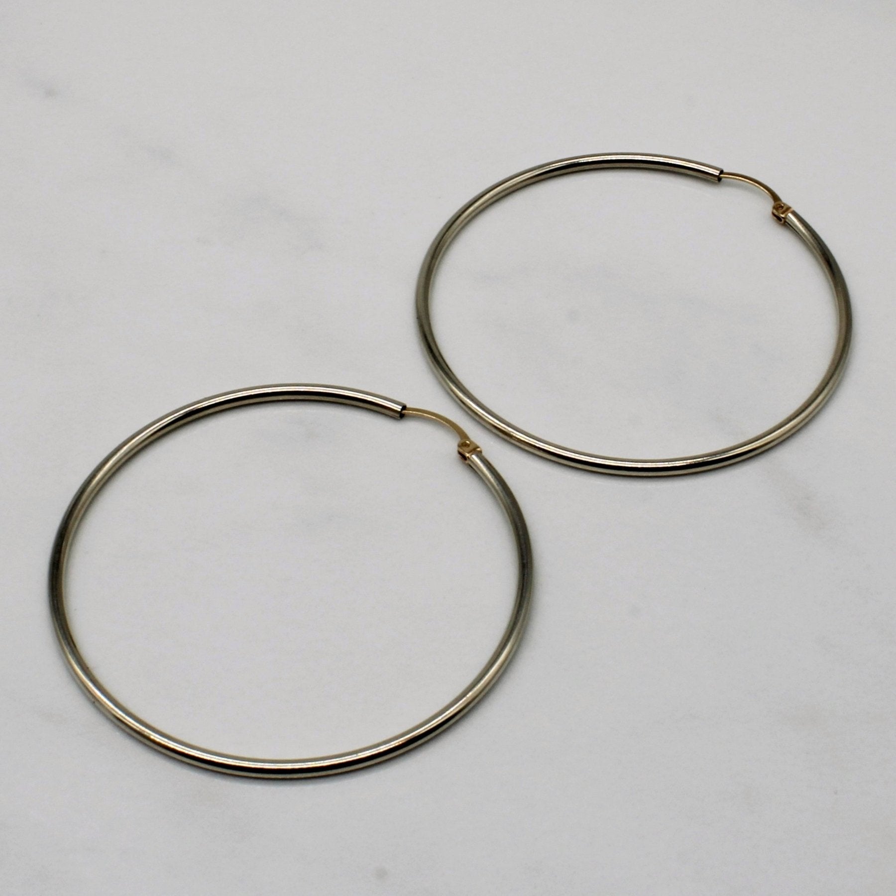 10k White Gold Hoop Earrings - 100 Ways