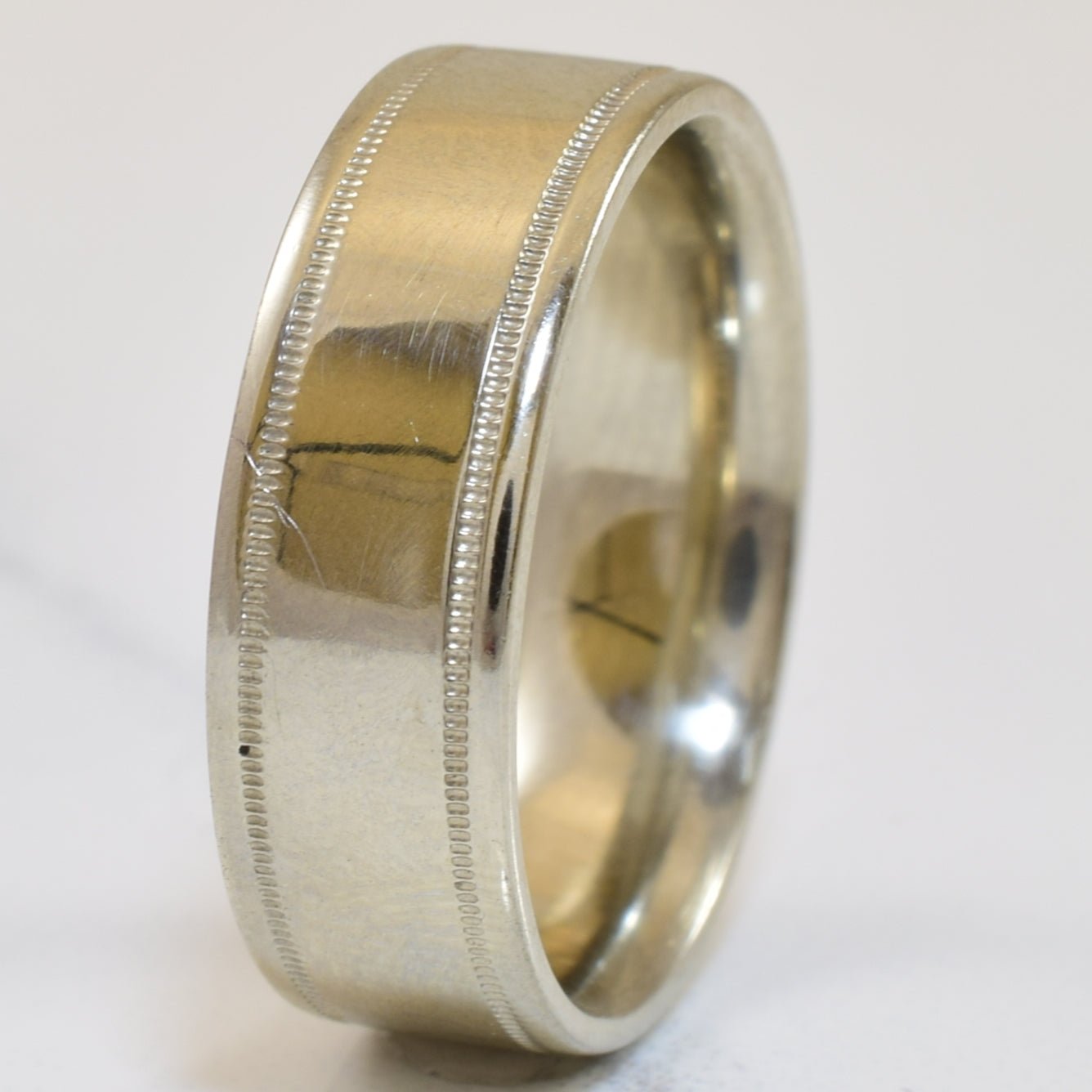 10k White Gold Milgrain Band | SZ 7 | - 100 Ways