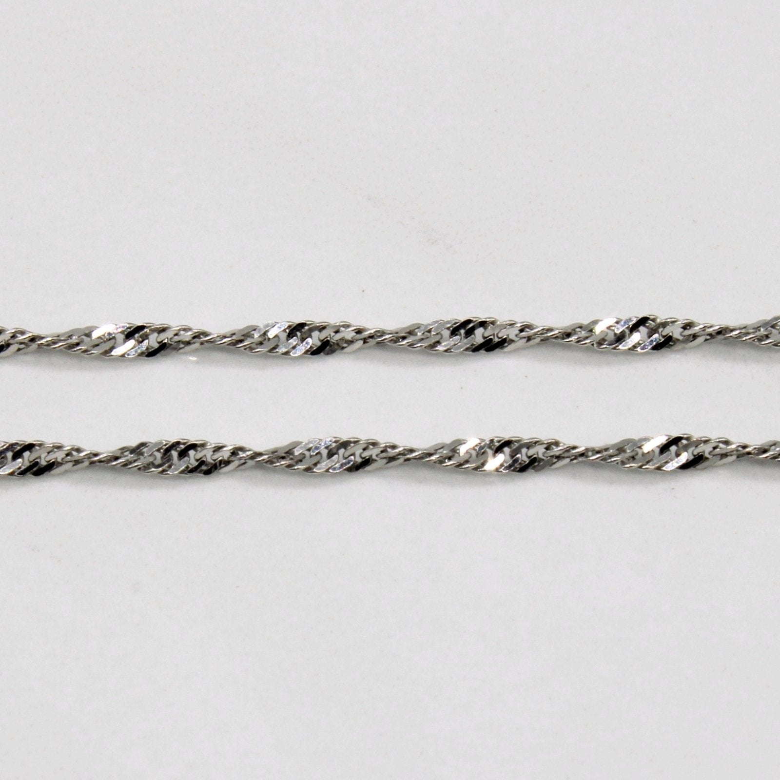 10k White Gold Rope Chain | 18" | - 100 Ways