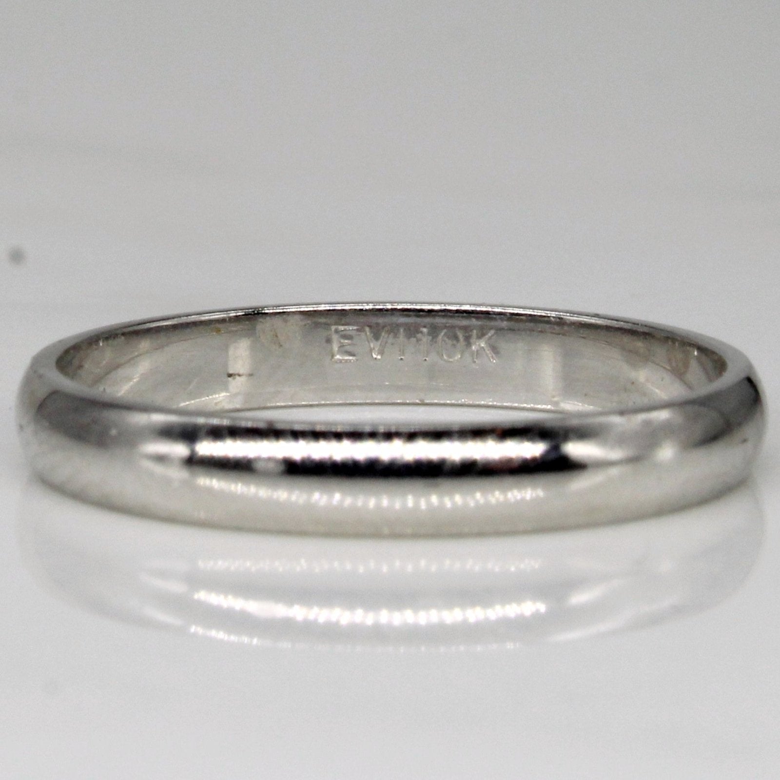 10k White Gold Wedding Band | SZ 8.75 | - 100 Ways