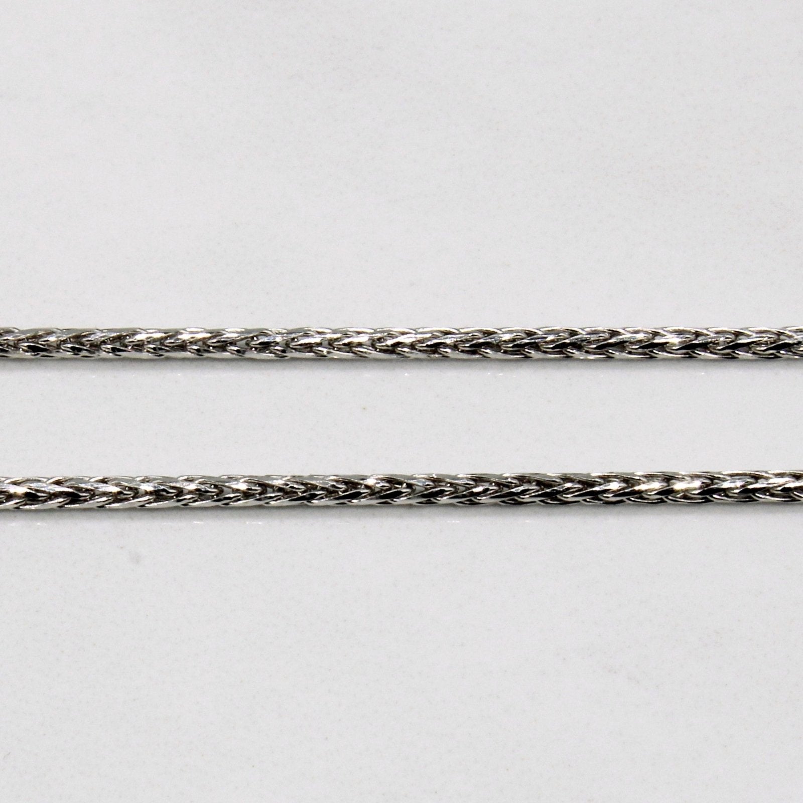 10k White Gold Wheat Chain | 16