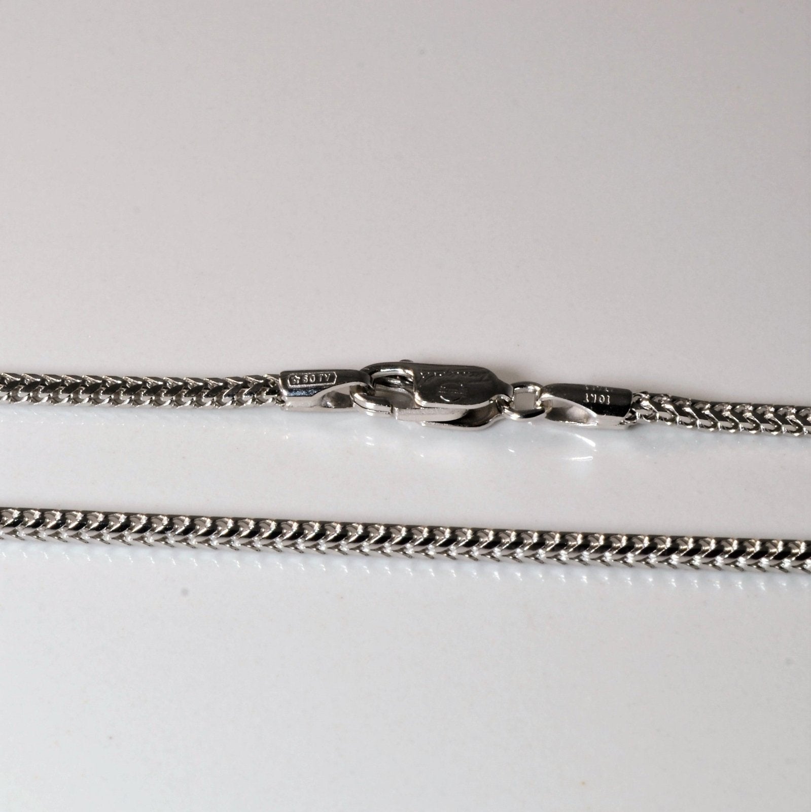 10k White Gold Wheat Chain | 21" | - 100 Ways