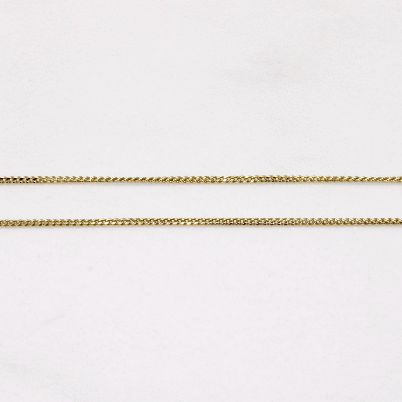 10k Yellow Curb Gold Chain | 17