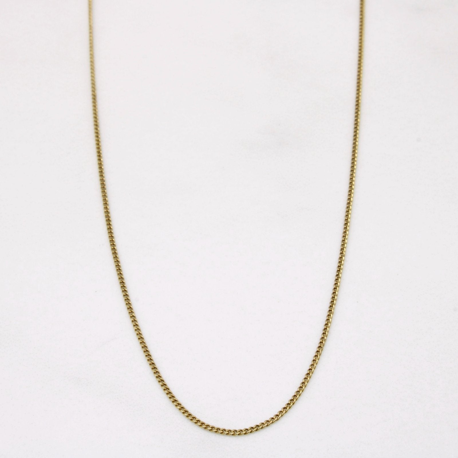 10k Yellow Curb Gold Chain | 17