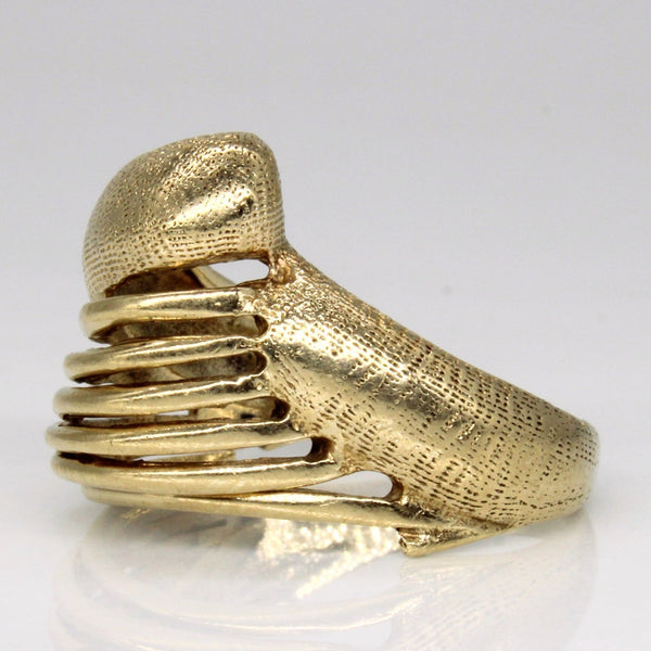 10k Yellow Gold Abstract Ring | SZ 6.5 |