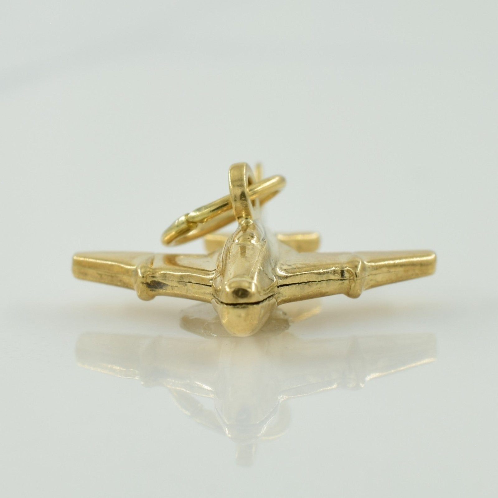 10k Yellow Gold Airplane Charm | - 100 Ways