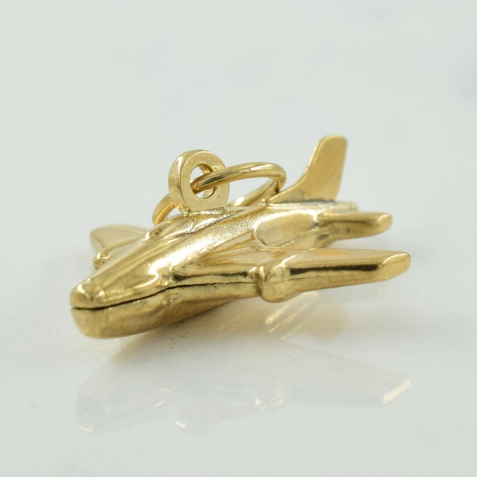 10k Yellow Gold Airplane Charm | - 100 Ways