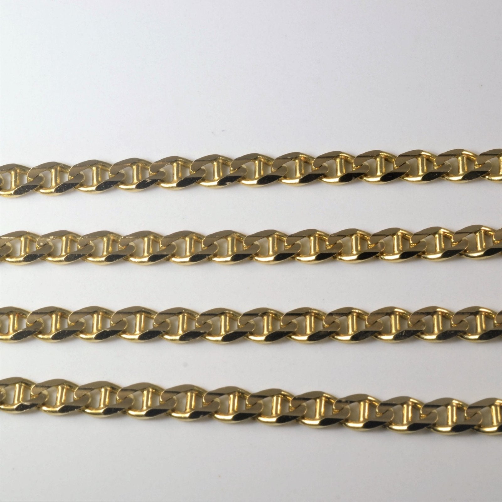 10k Yellow Gold Anchor Chain | 20
