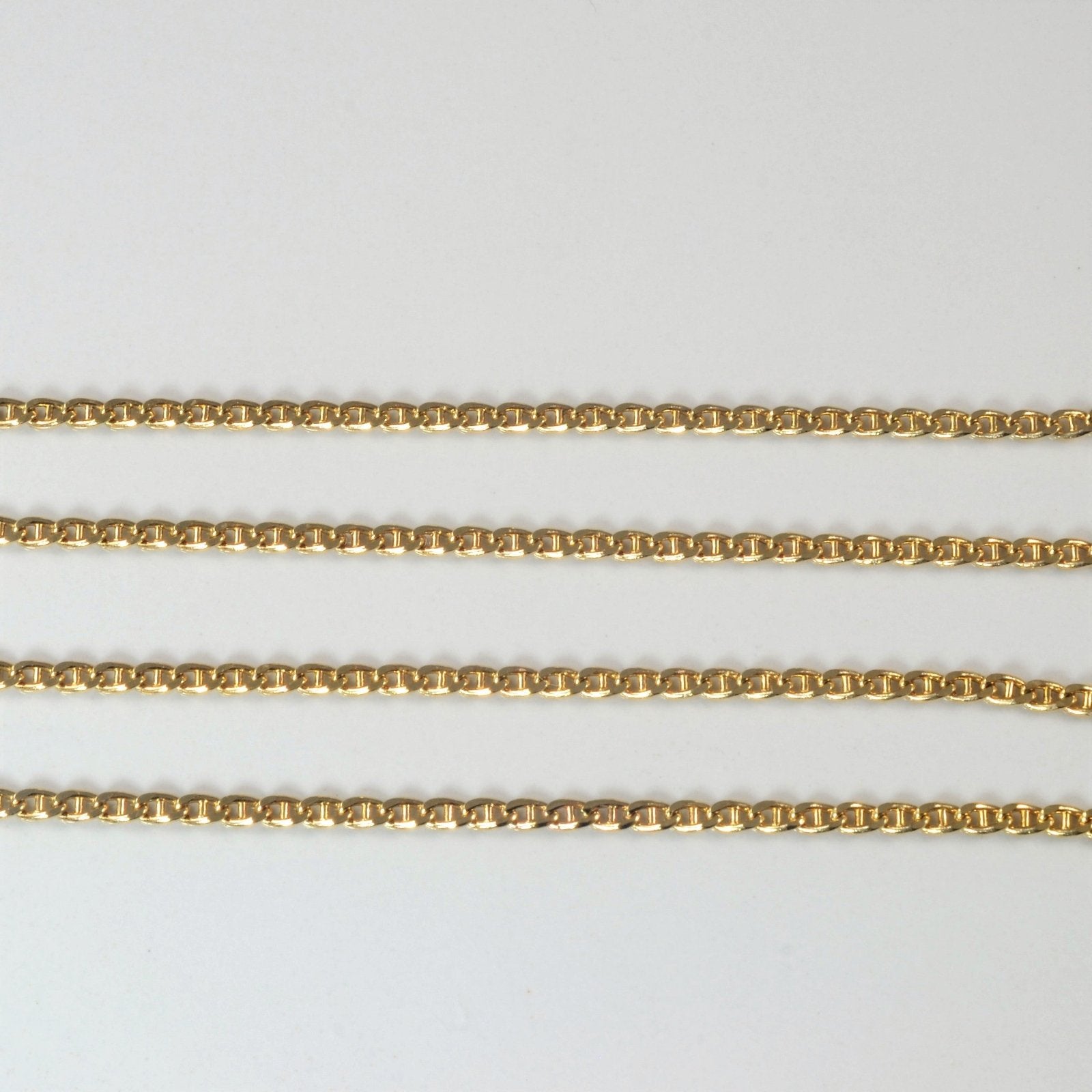 10k Yellow Gold Anchor Chain | 22" | - 100 Ways