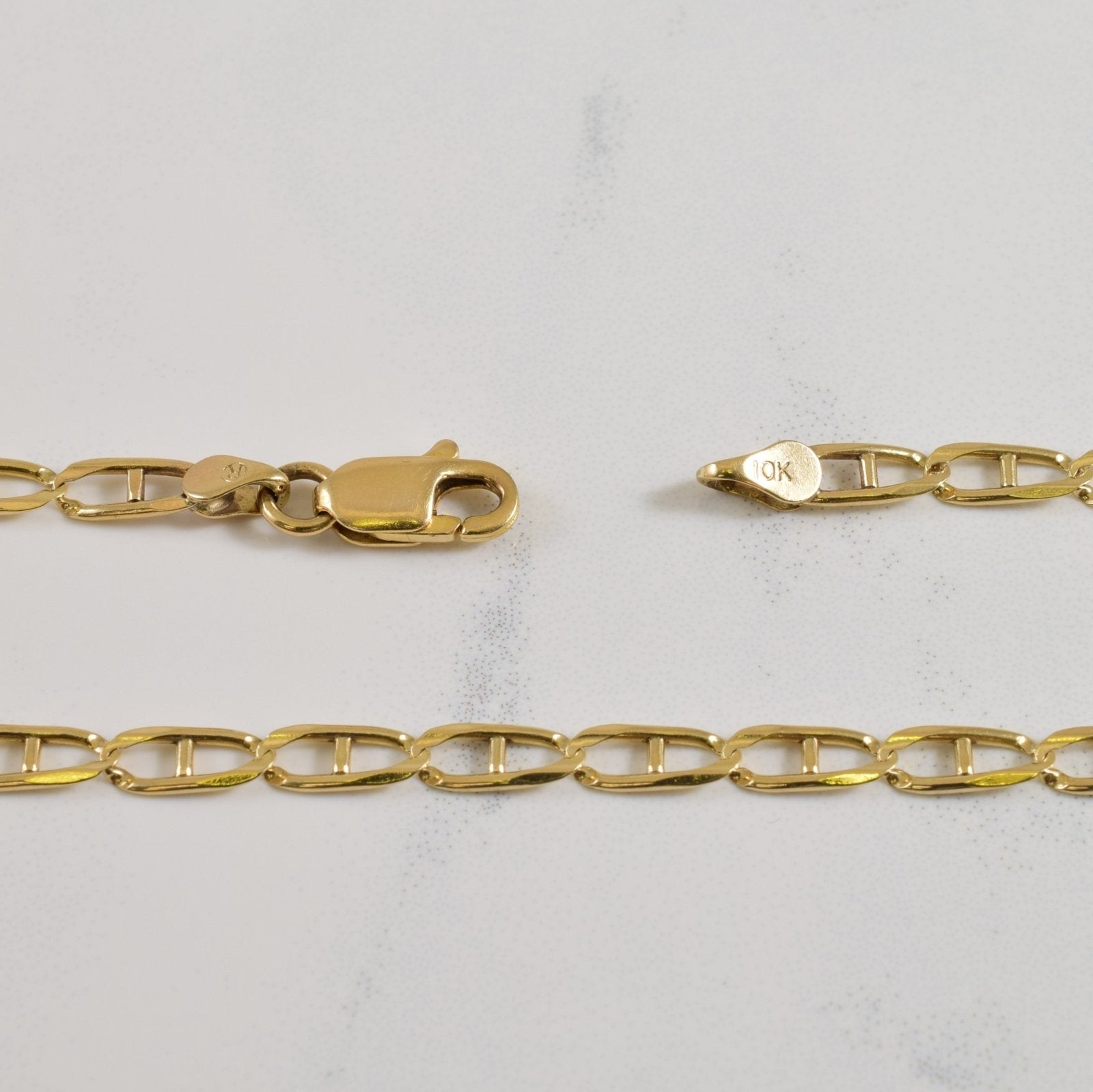 10k Yellow Gold Anchor Chain | 22" | - 100 Ways