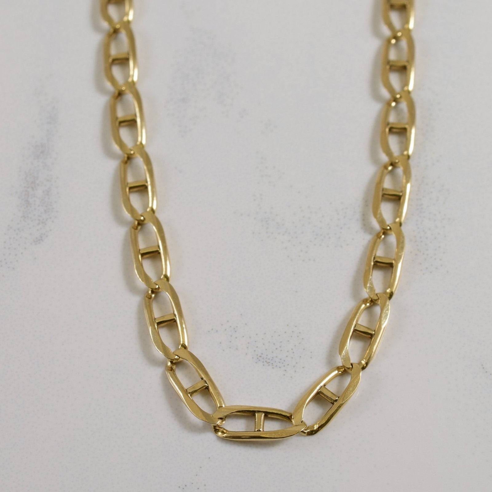 10k Yellow Gold Anchor Chain | 22" | - 100 Ways