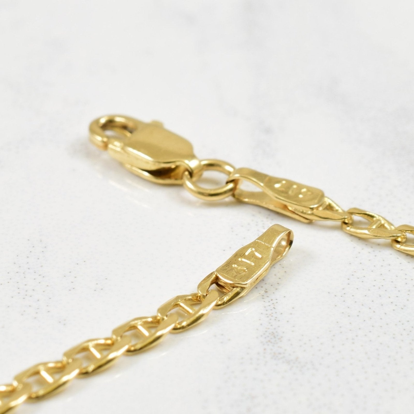 10k Yellow Gold Anchor Chain | 22" | - 100 Ways