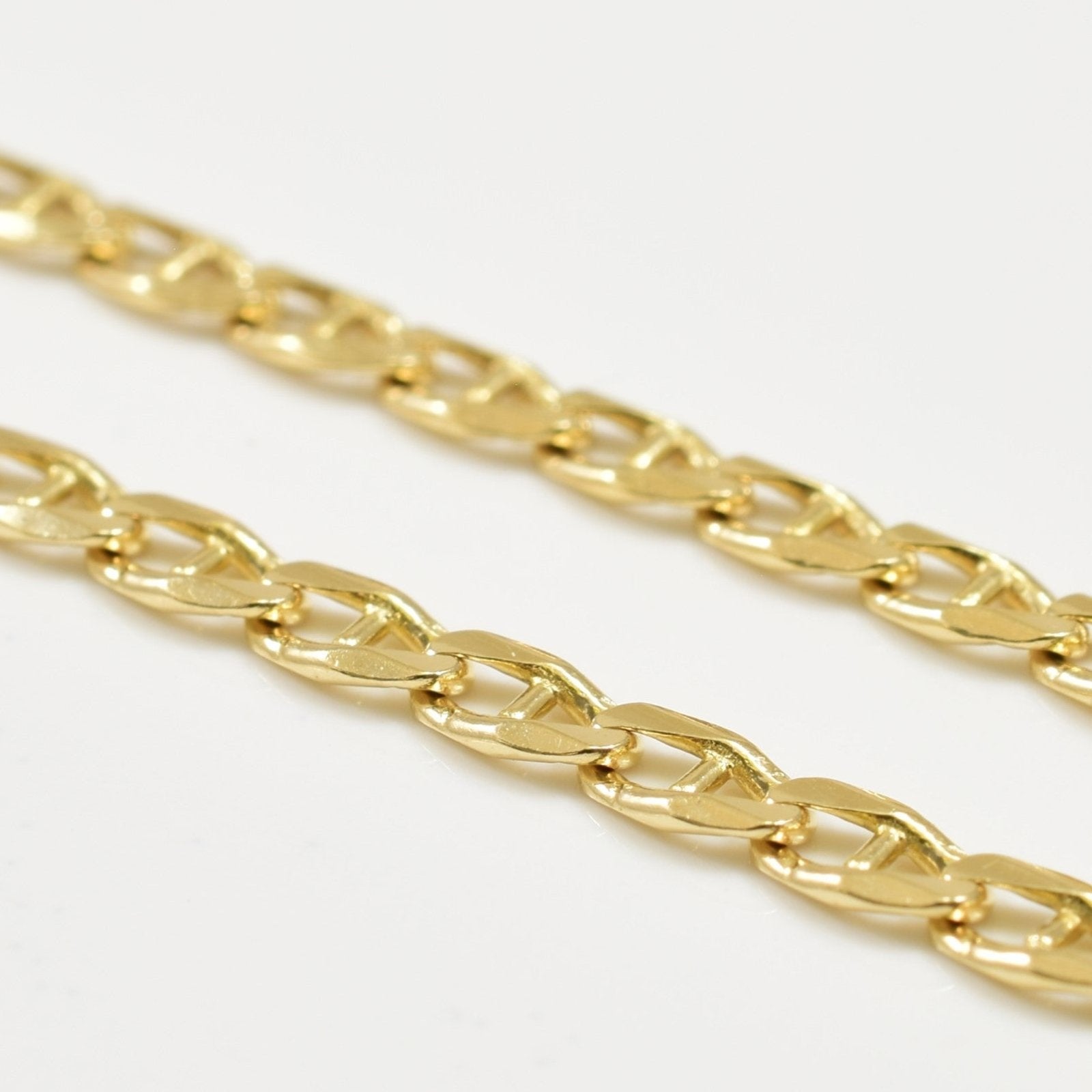 10k Yellow Gold Anchor Chain | 22" | - 100 Ways