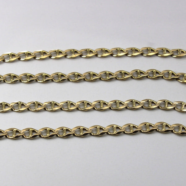10k Yellow Gold Anchor Chain | 23