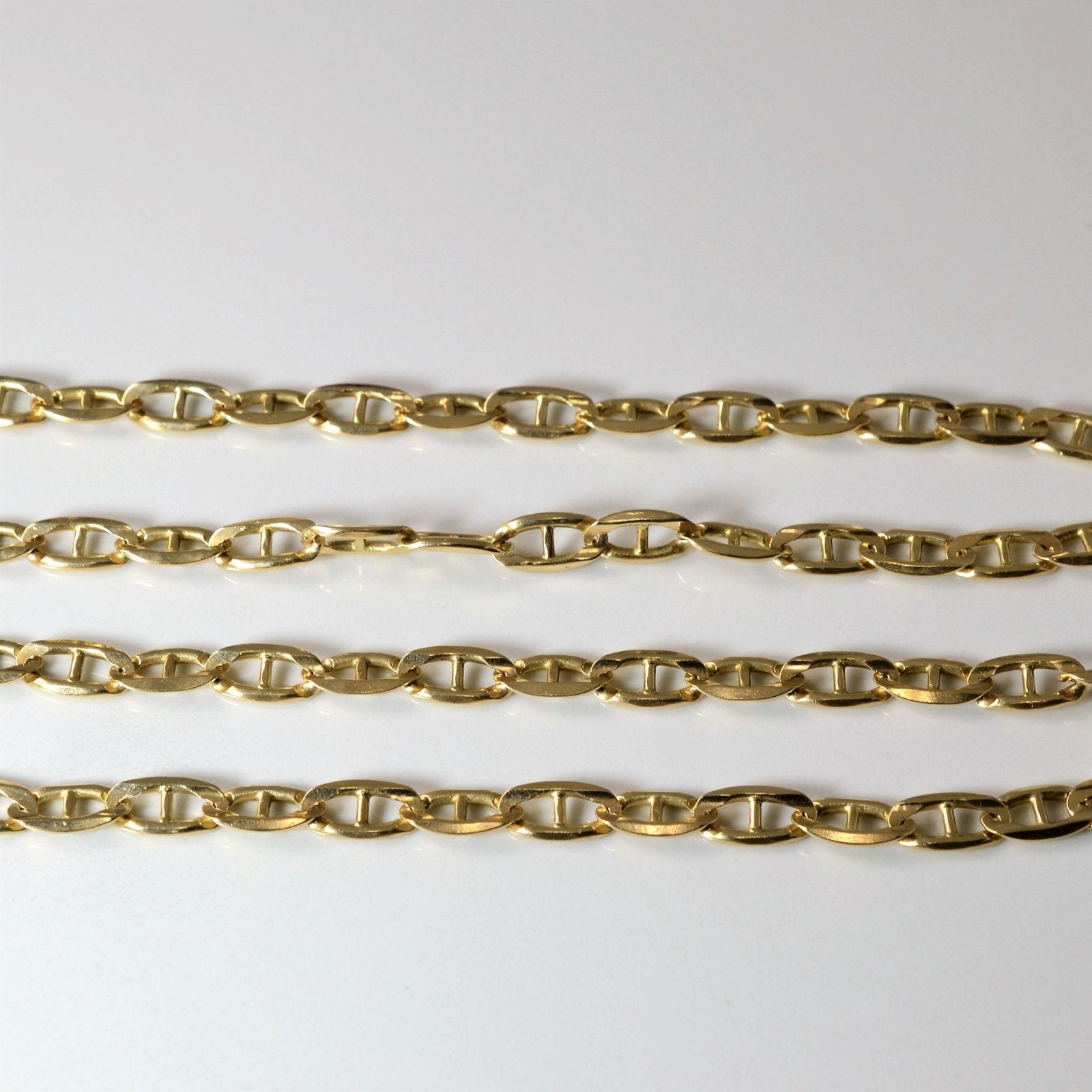 10k Yellow Gold Anchor Chain | 24" | - 100 Ways
