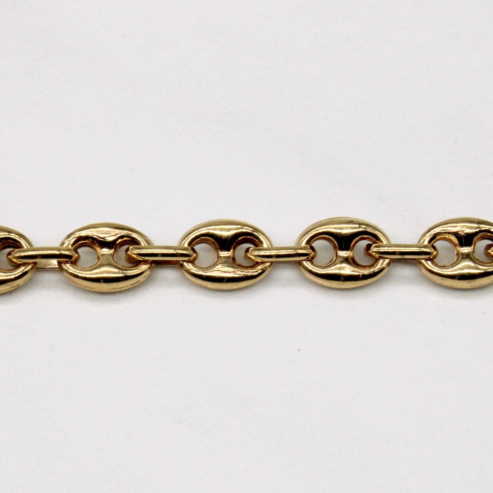 10k Yellow Gold Anchor Link Bracelet | 7