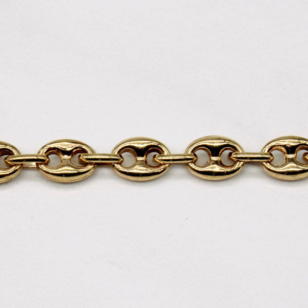10k Yellow Gold Anchor Link Bracelet | 7
