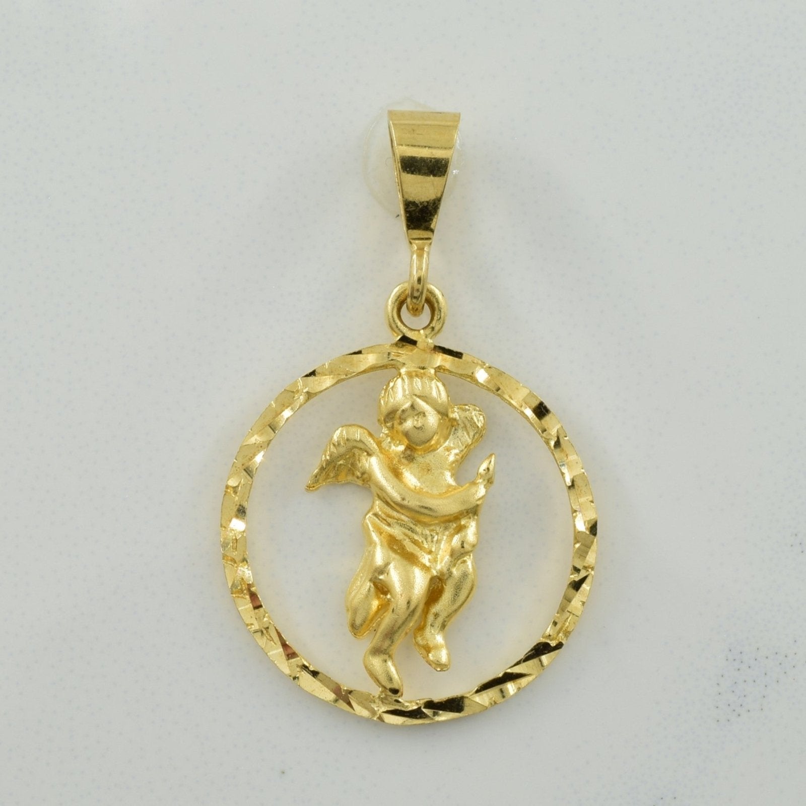 10k Yellow Gold Angel Pendant | - 100 Ways