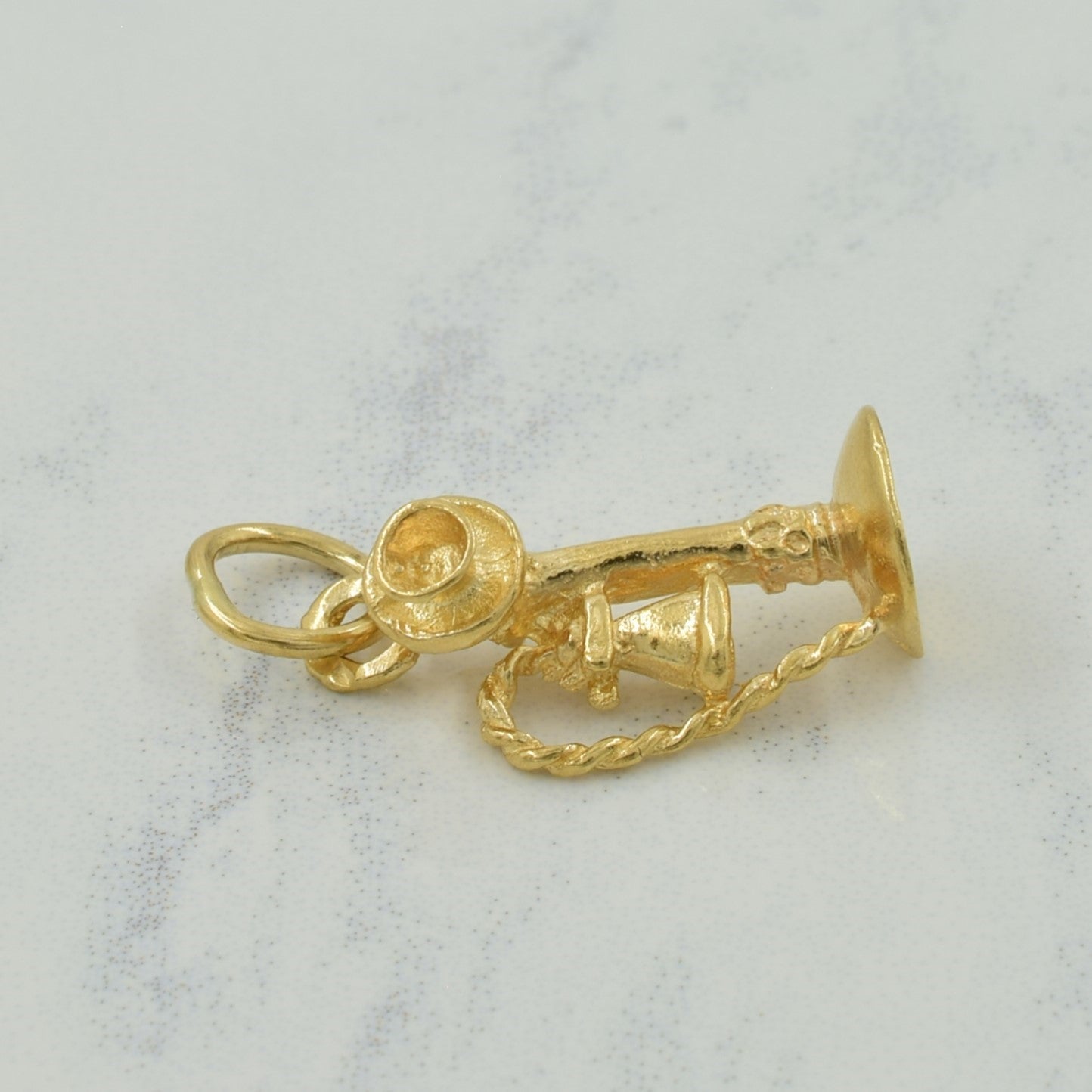 10k Yellow Gold Antique Telephone Charm | - 100 Ways