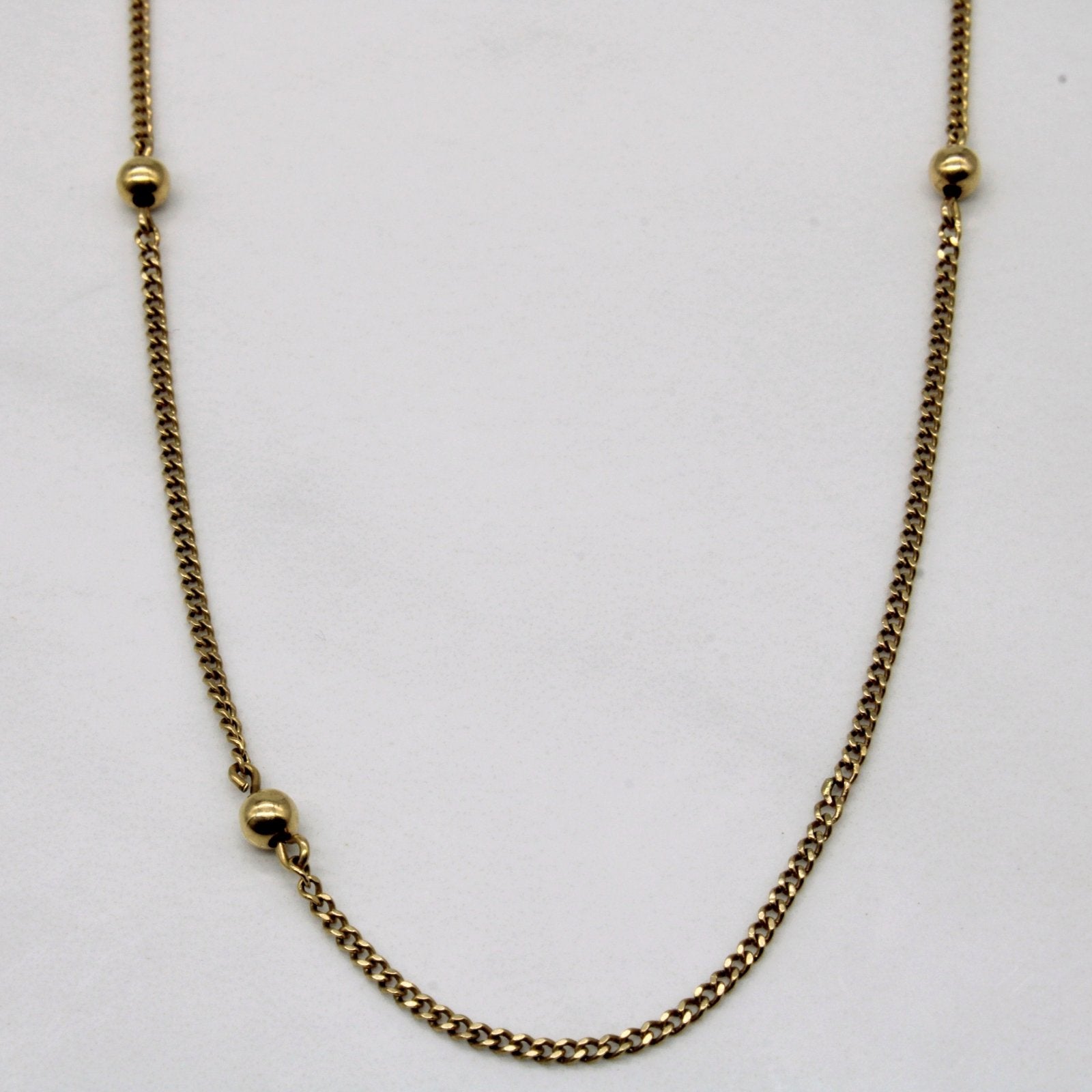 10k Yellow Gold Ball Link Chain | 16" | - 100 Ways