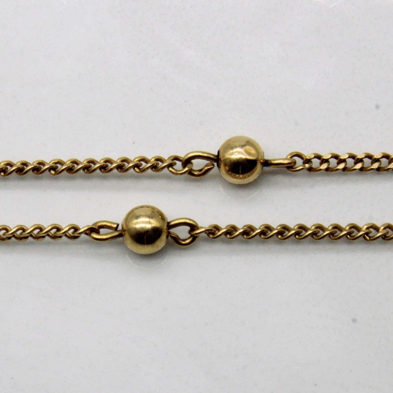 10k Yellow Gold Ball Link Chain | 16" | - 100 Ways