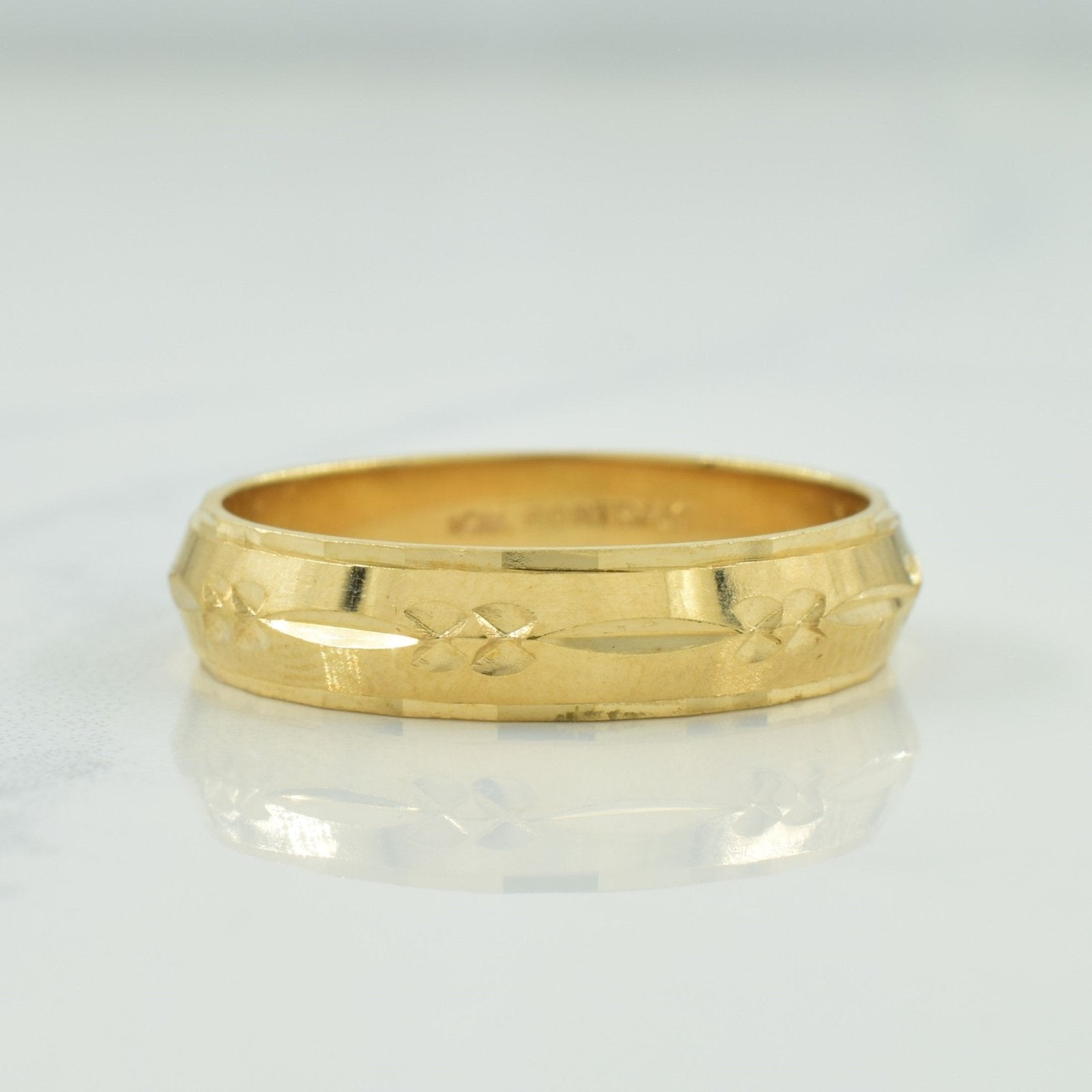 10k Yellow Gold Band | SZ 10.25 | - 100 Ways