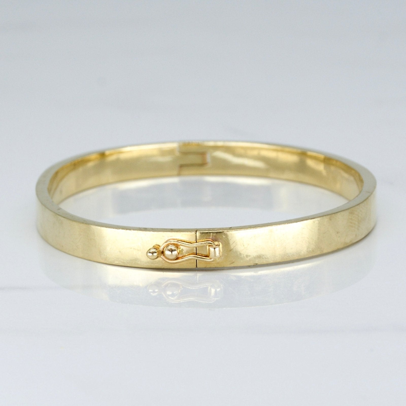 10k Yellow Gold Bangle Bracelet | 7.5" | - 100 Ways